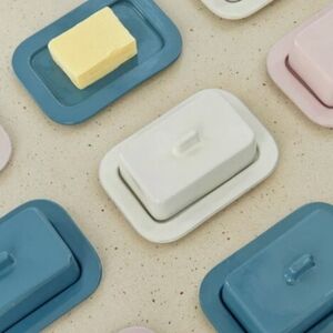 Barro Butter Dish Off-white Ceramic, Pereira Office Portugal, Dishwasher Safe